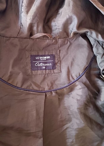 Düğmeli Kapüşonlu Haki yeşil Yağmurluk ceket - Görsel 8