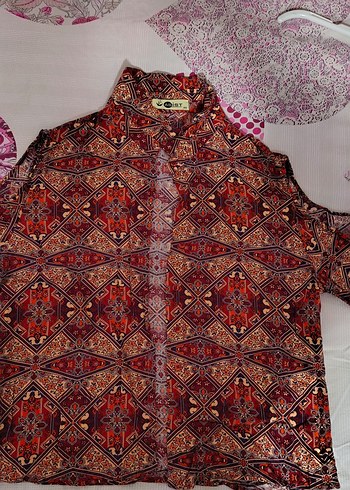 Asist marka Omuz detaylı Bordo Bohem Kadın Gömlek - Görsel 3