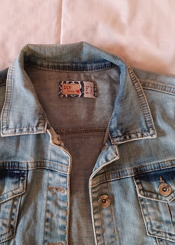 Düğmeli Kadın Mavi Kot Ceket - Görsel 6