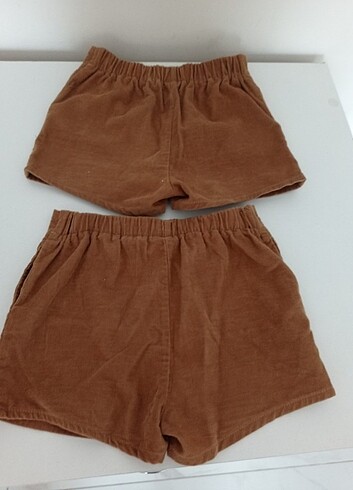24-36 Ay Beden camel Renk Koton ince kadife şort (18 -36 ay)