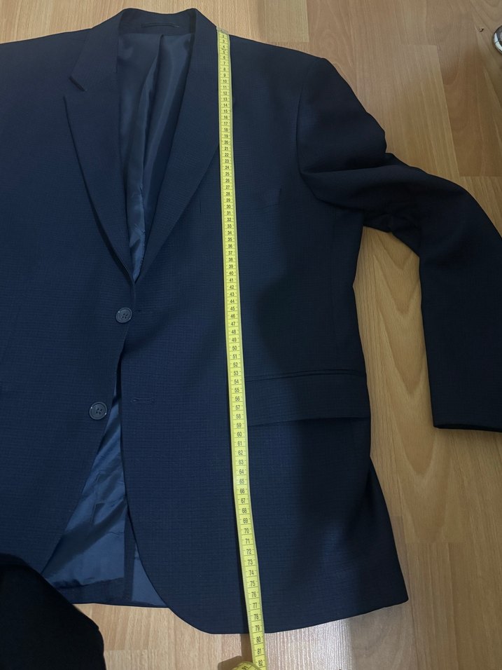 Düğmeli Erkek Mavi Kumaş Ceket - Görsel 3