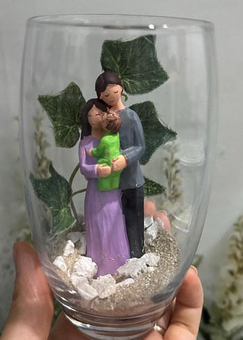 Pastel Renkli Yeşil Figürlü Cam Biblo - Görsel 3