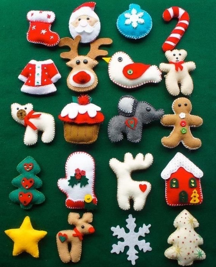 Renkli Keçeden Yılbaşı Süsleri - Görsel 2