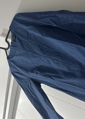 Kadın Lacivert Uzun Kollu Kot Elbise - Görsel 5