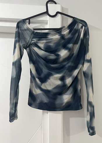 Trendyol Tek Omuz Uzun Kol Drapeli Bluz - Görsel 8