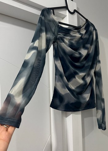 Trendyol Tek Omuz Uzun Kol Drapeli Bluz - Görsel 6