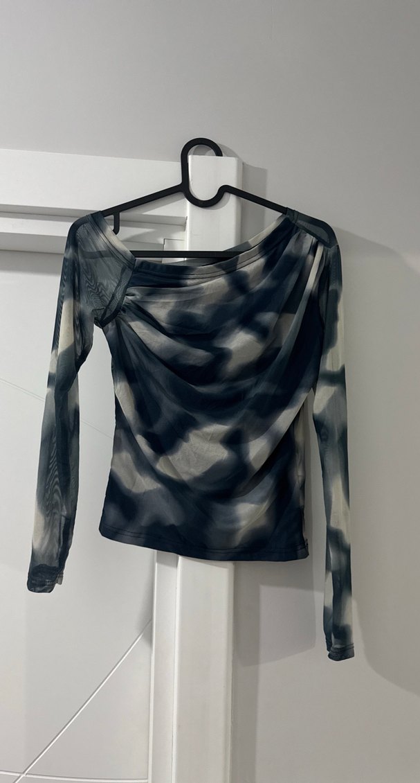 Trendyol Tek Omuz Uzun Kol Drapeli Bluz - Görsel 3