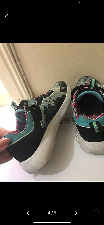 34 Beden mavi Renk Skechers renkli spor ayakkabı