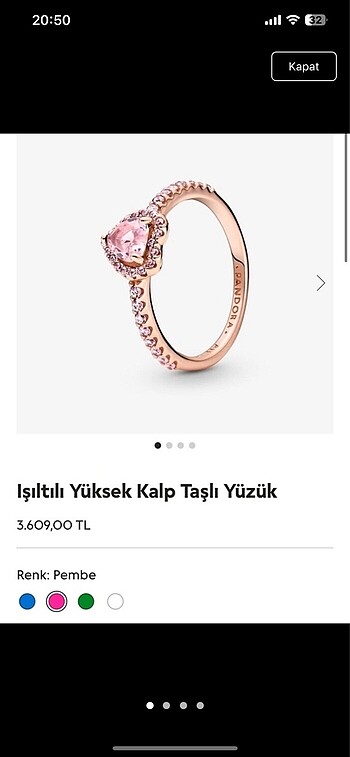 Pandora pembe kalp