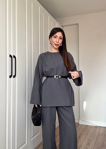 Gri Kadın Ofis Takımı