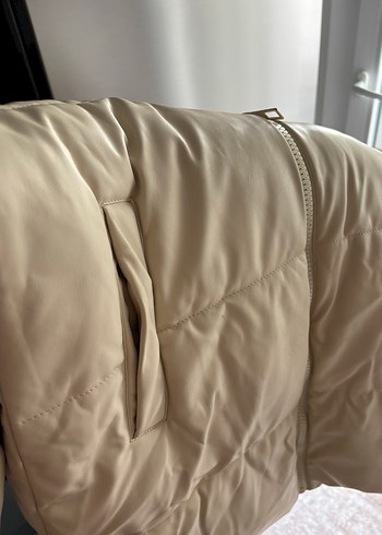 Kadın Gri Kapüşonlu Midi Mont - Görsel 3