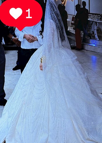 İnci İşlemeli Uzun Kollu Straplez Gelinlik özel dikim - Görsel 6