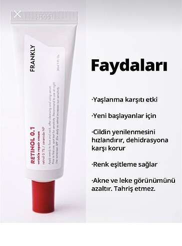  Beden Frankly retinol krem