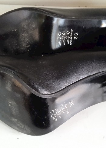 Kadın Siyah Deri Stiletto Topuklu Ayakkabı - Görsel 5