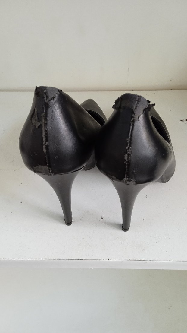 Kadın Siyah Deri Stiletto Topuklu Ayakkabı - Görsel 3