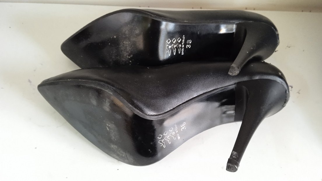 Kadın Siyah Deri Stiletto Topuklu Ayakkabı - Görsel 5