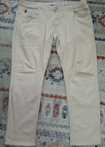 Düğmeli Beyaz Erkek Regular Fit Pantolon - Görsel 2