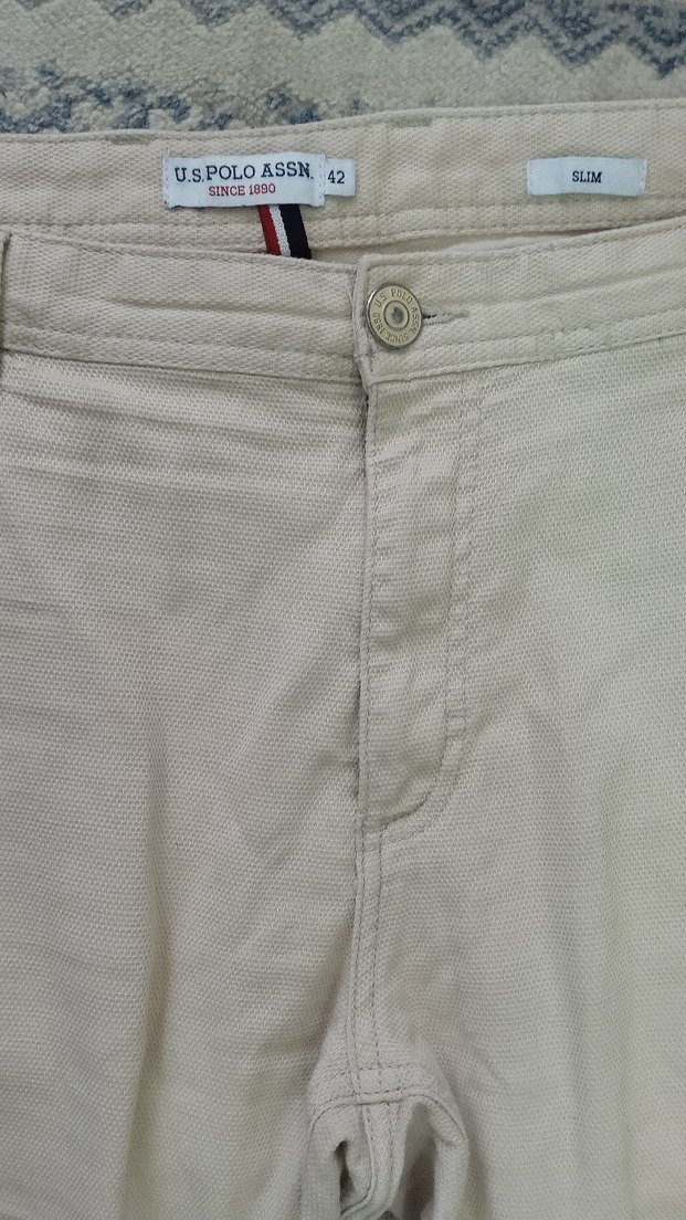 Düğmeli Beyaz Erkek Regular Fit Pantolon - Görsel 3