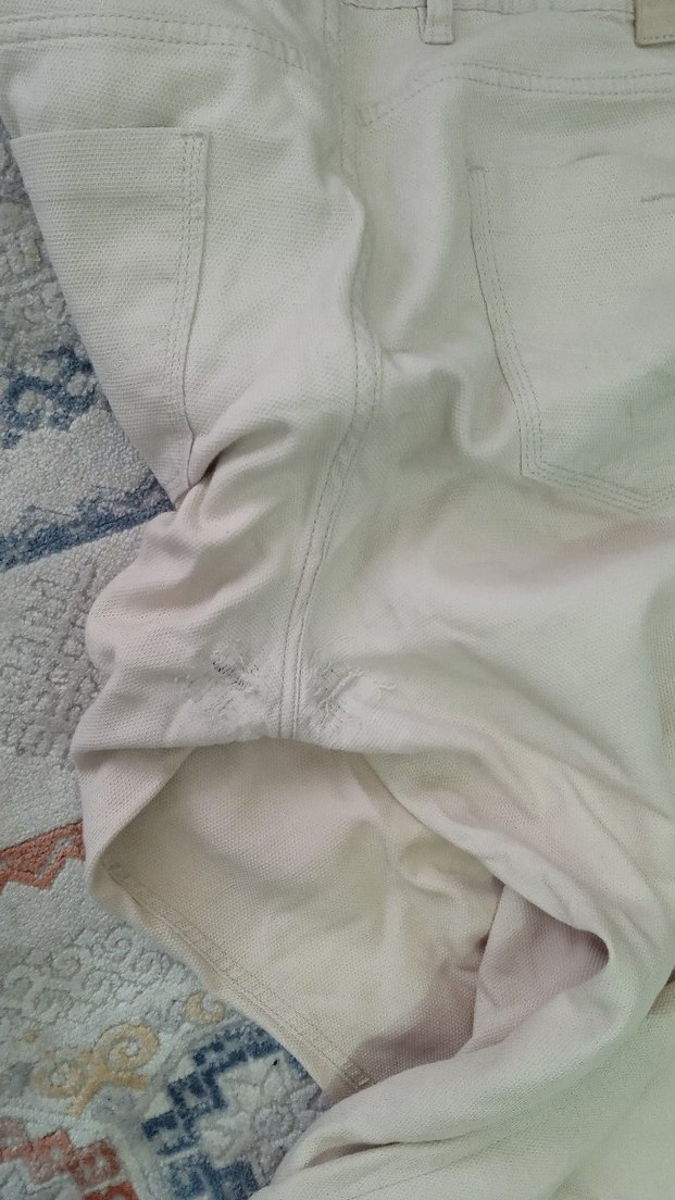 Düğmeli Beyaz Erkek Regular Fit Pantolon - Görsel 5