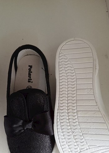 Kız Çocuk Gri Cırt Cırtlı Babet Ayakkabı - Görsel 5