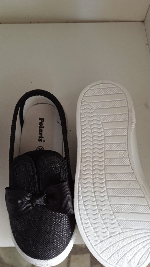 Kız Çocuk Gri Cırt Cırtlı Babet Ayakkabı - Görsel 5