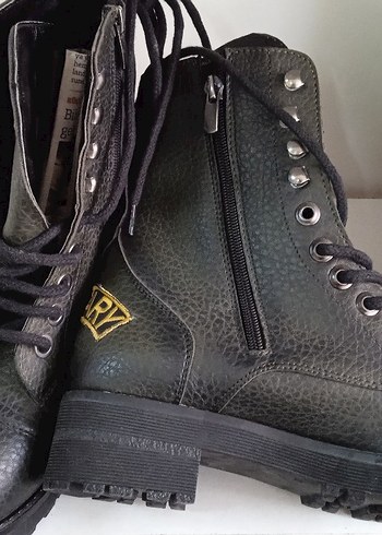 Kahverengi Tokalı Deri Biker Bot - Görsel 14