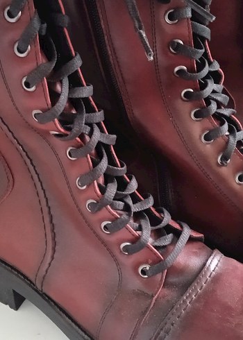 Kahverengi Tokalı Deri Biker Bot - Görsel 19