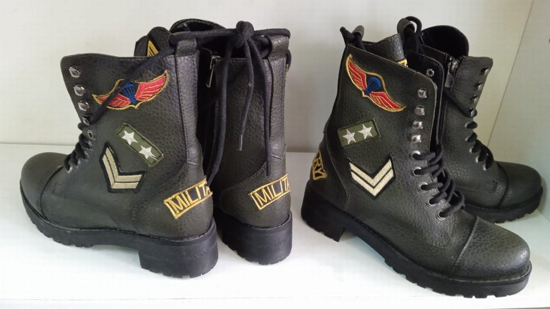 Kahverengi Tokalı Deri Biker Bot - Görsel 2