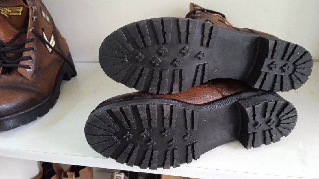 Kahverengi Tokalı Deri Biker Bot - Görsel 4