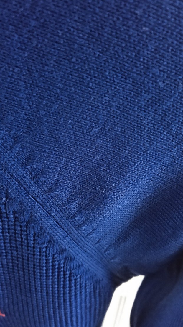 Nakışlı Mavi Bohem Kadın Triko Kazak - Görsel 5