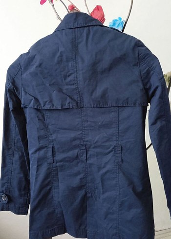 Kadın Lacivert Denim Trençkot - Görsel 6