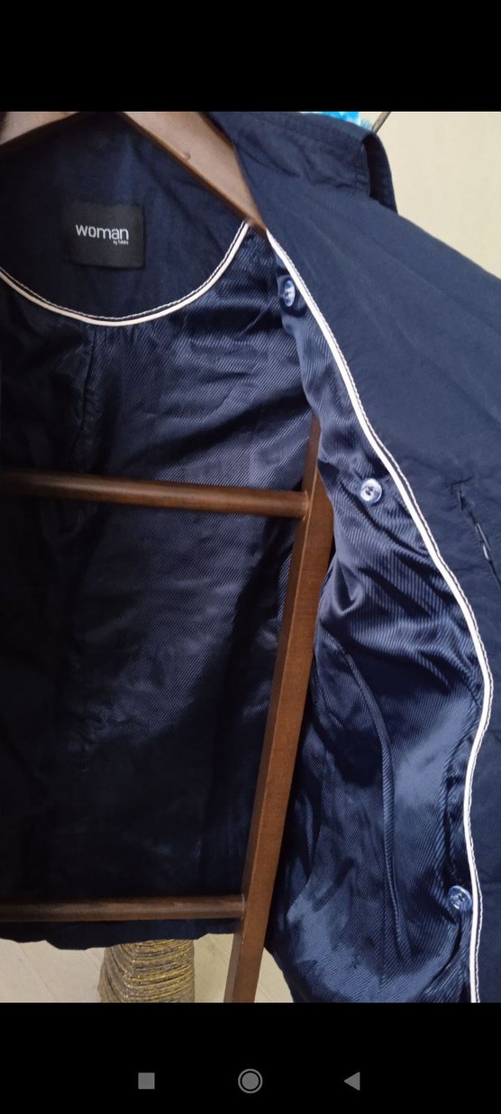 Kadın Lacivert Denim Trençkot - Görsel 2