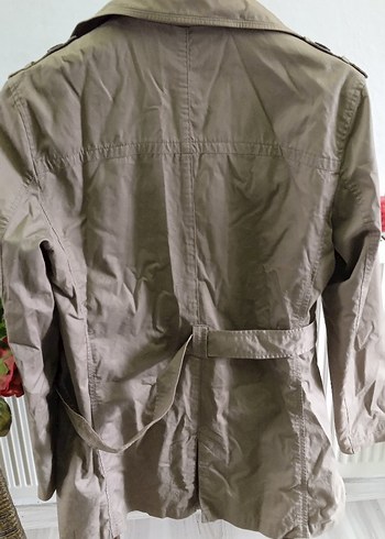 Bej Erkek Keten Trençkot - Görsel 5