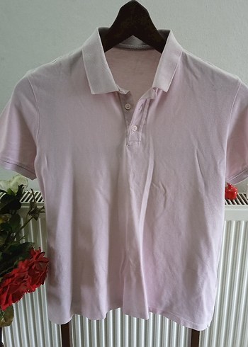 Pembe ve Beyaz Erkek Polo Tişörtler - Görsel 4