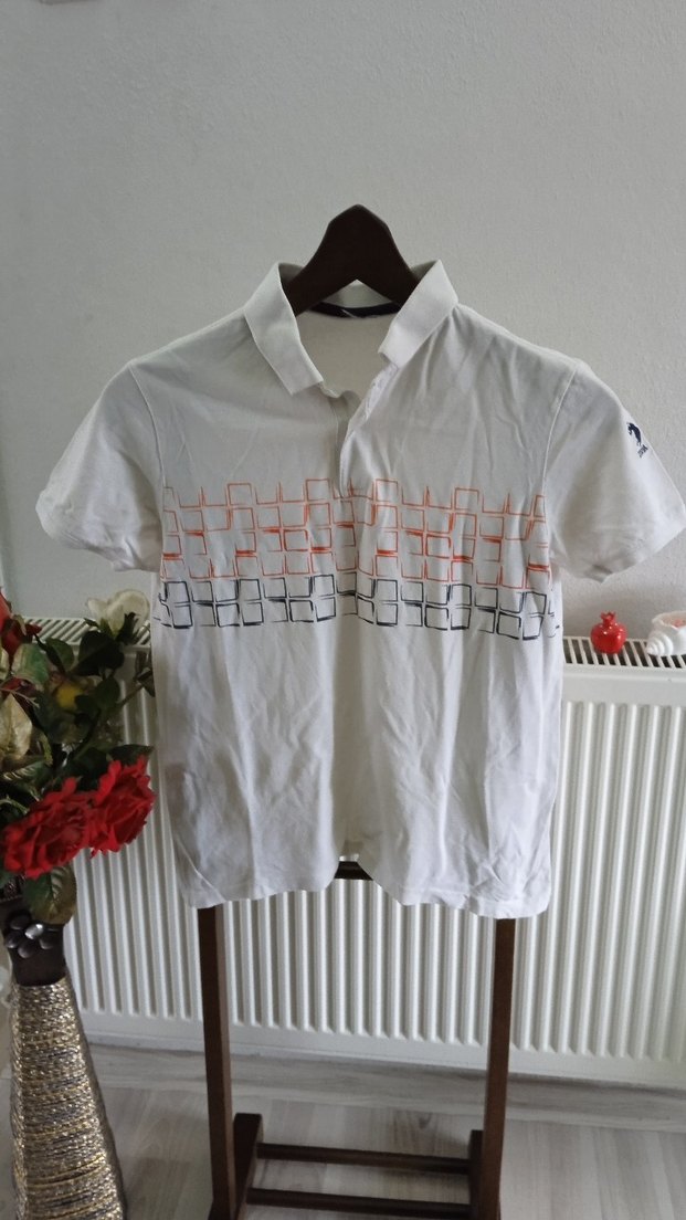 Pembe ve Beyaz  Erkek Polo Tişörtler - Görsel 3