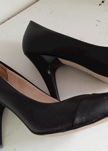 Siyah Minimalist Stiletto Topuklu Kadın Ayakkabı - Görsel 2