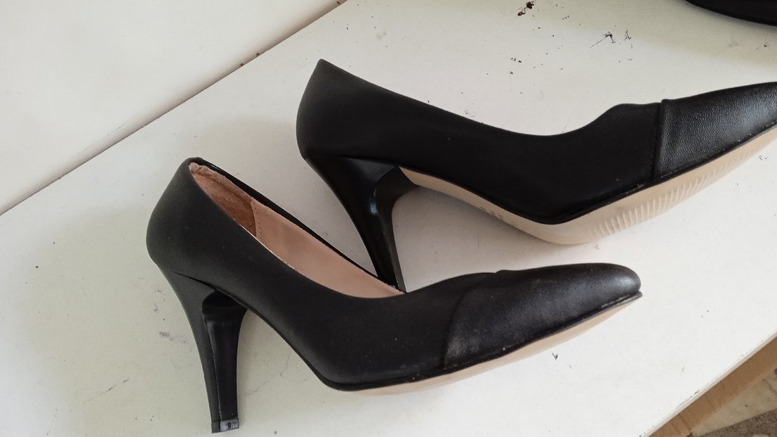 Siyah Minimalist Stiletto Topuklu Kadın Ayakkabı - Görsel 2