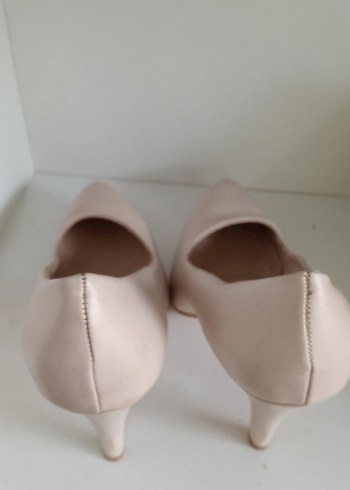 Bej Minimalist Stiletto Kadın Topuklu Ayakkabı - Görsel 5