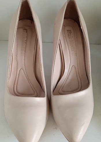 Bej Minimalist Stiletto Kadın Topuklu Ayakkabı - Görsel 2