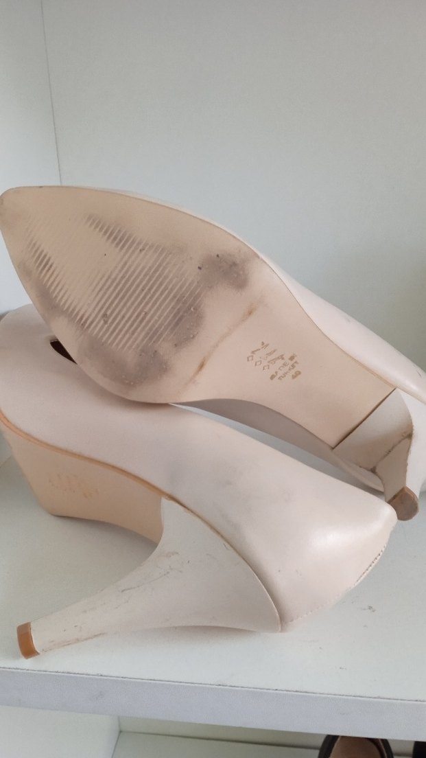 Bej Minimalist Stiletto Kadın Topuklu Ayakkabı - Görsel 4