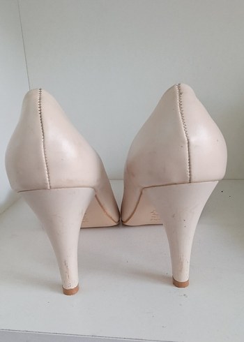 Bej Stiletto Topuklu Kadın Ayakkabı - Görsel 6