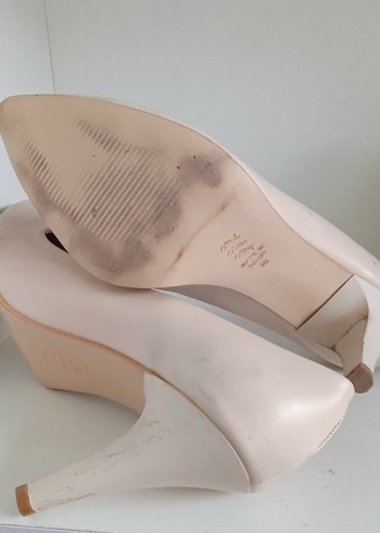 Bej Stiletto Topuklu Kadın Ayakkabı - Görsel 4