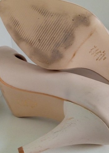 Bej Stiletto Topuklu Kadın Ayakkabı - Görsel 3