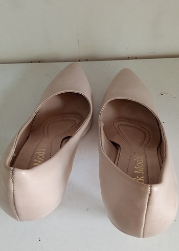 Bej Stiletto Topuklu Kadın Ayakkabı - Görsel 7