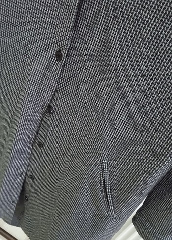 Gri Düğmeli Kadın Midi Gömlek - Görsel 6