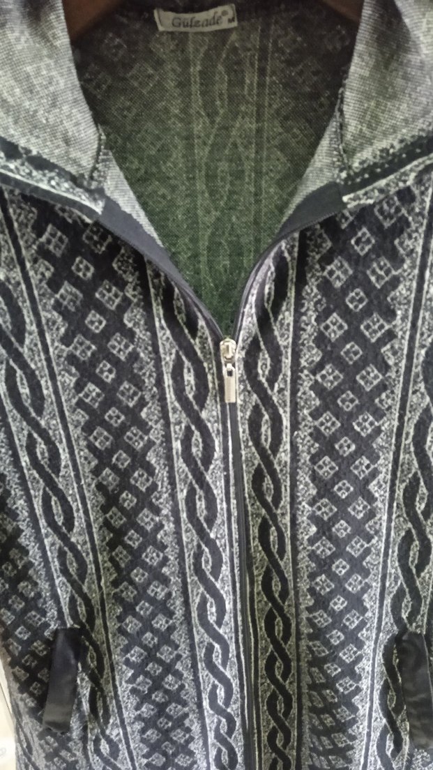 Bohem Gri Kapüşonlu  Ceket - Görsel 3