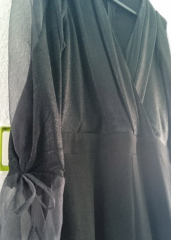 Siyah V Yakalı Uzun Salaş Tulum - Görsel 9