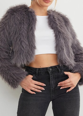 kürk ceket - Görsel 5