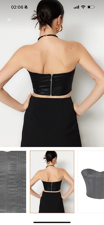 xs Beden siyah Renk Trendyol crop