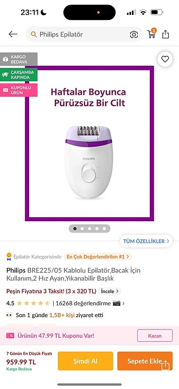 epiltör ve nemlendirici